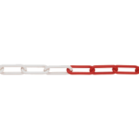 <u>Nylon Red & White 6mm Diameter Post Chain (5 Metre Lengths)</u>